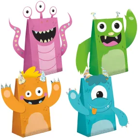 Bulk Monsters Paper Treat Bags with Attachments (96 per Case)