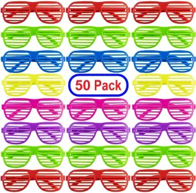 Mega Pack 50 Pairs Of Kids Plastic Shutter Shades Glasses Shades Sunglasses