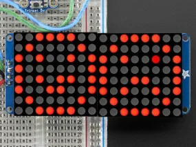 16x8 1.2" LED Matrix   Backpack - Ultra Bright Round Red LEDs