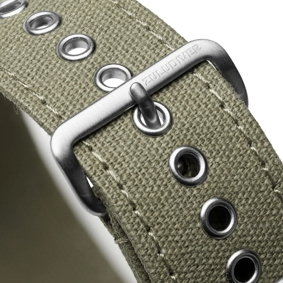 1973 British Military Watch Strap: WARRIOR CANVAS - Army Green