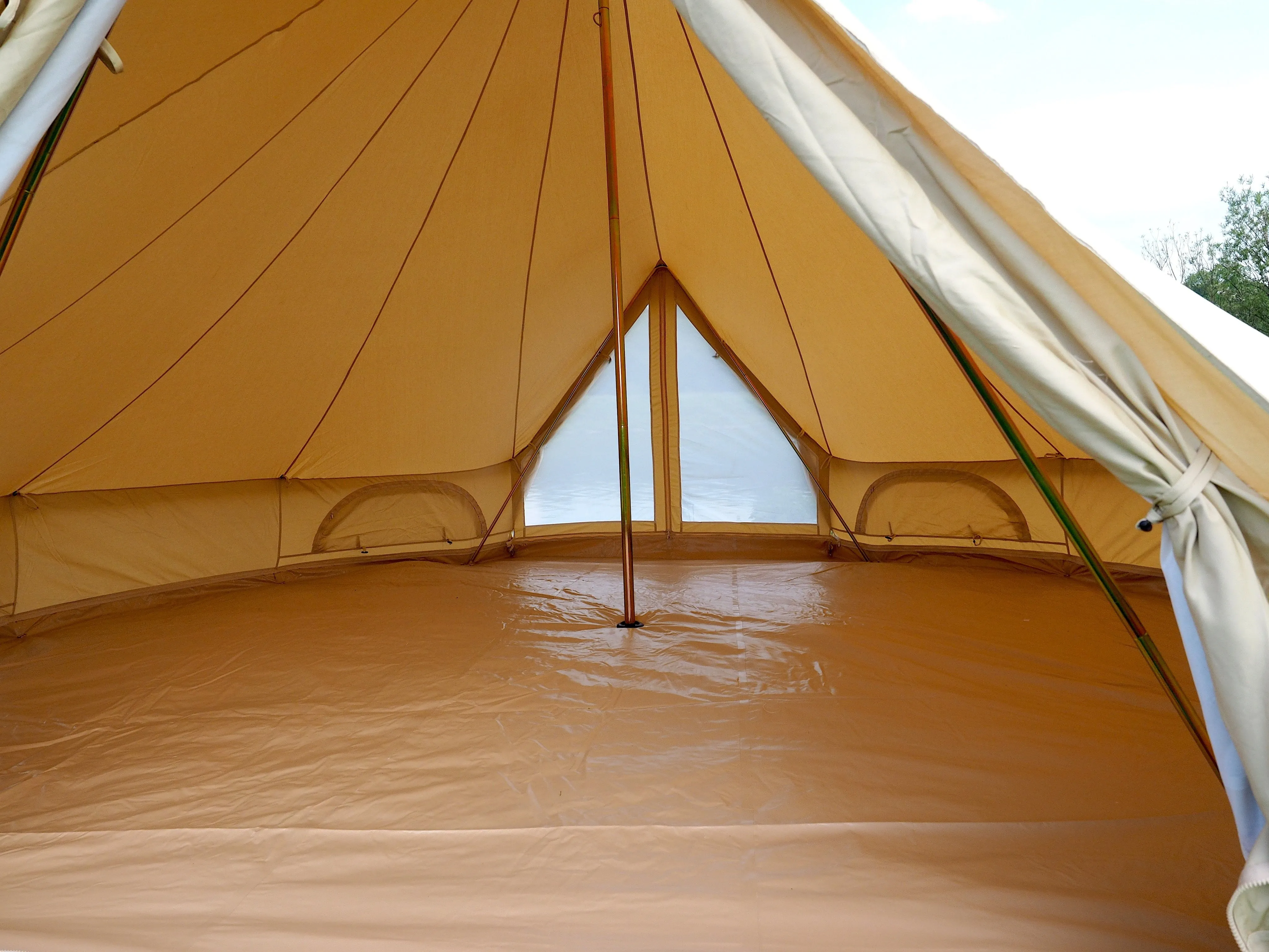 6m Bell Tent 285gsm 100% Natural Canvas | Twin Door