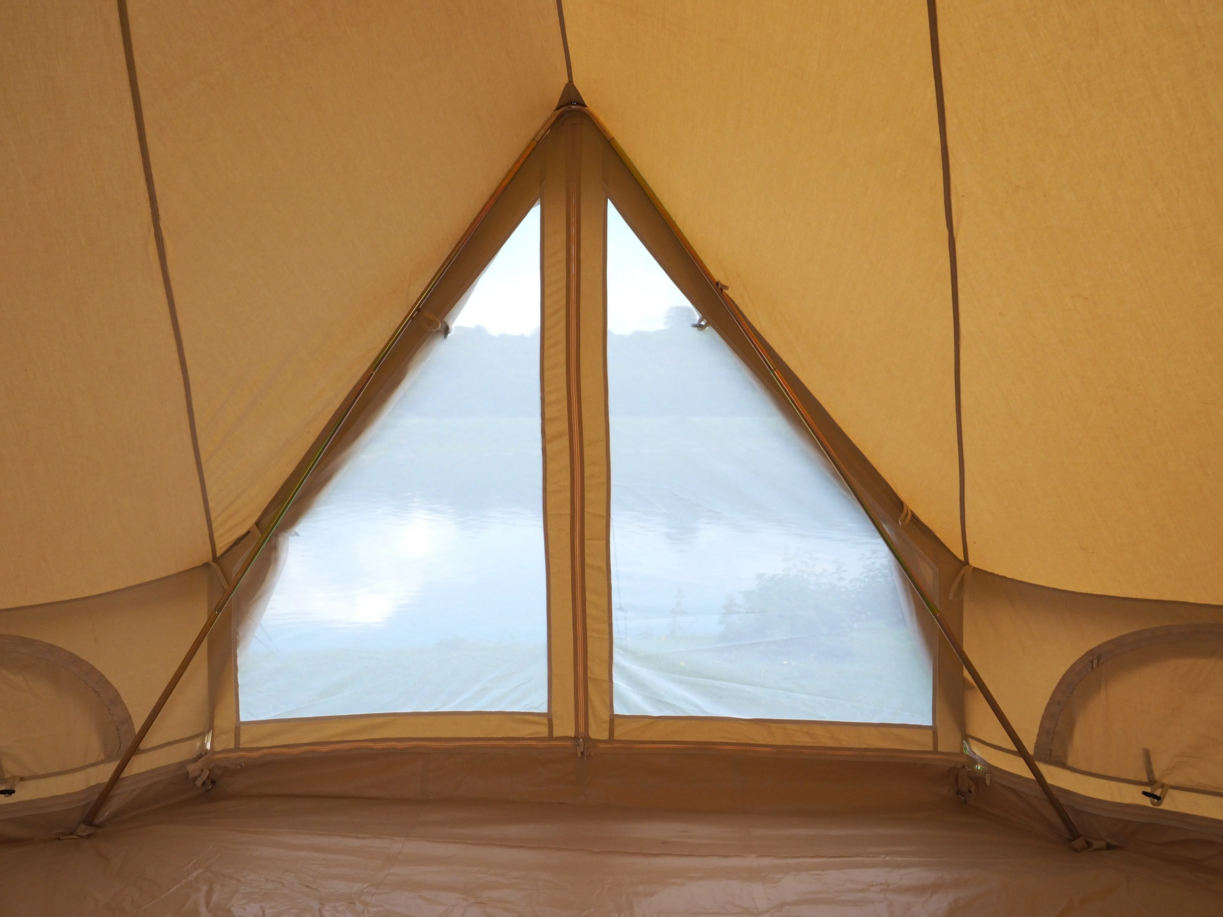 6m Bell Tent 285gsm 100% Natural Canvas | Twin Door