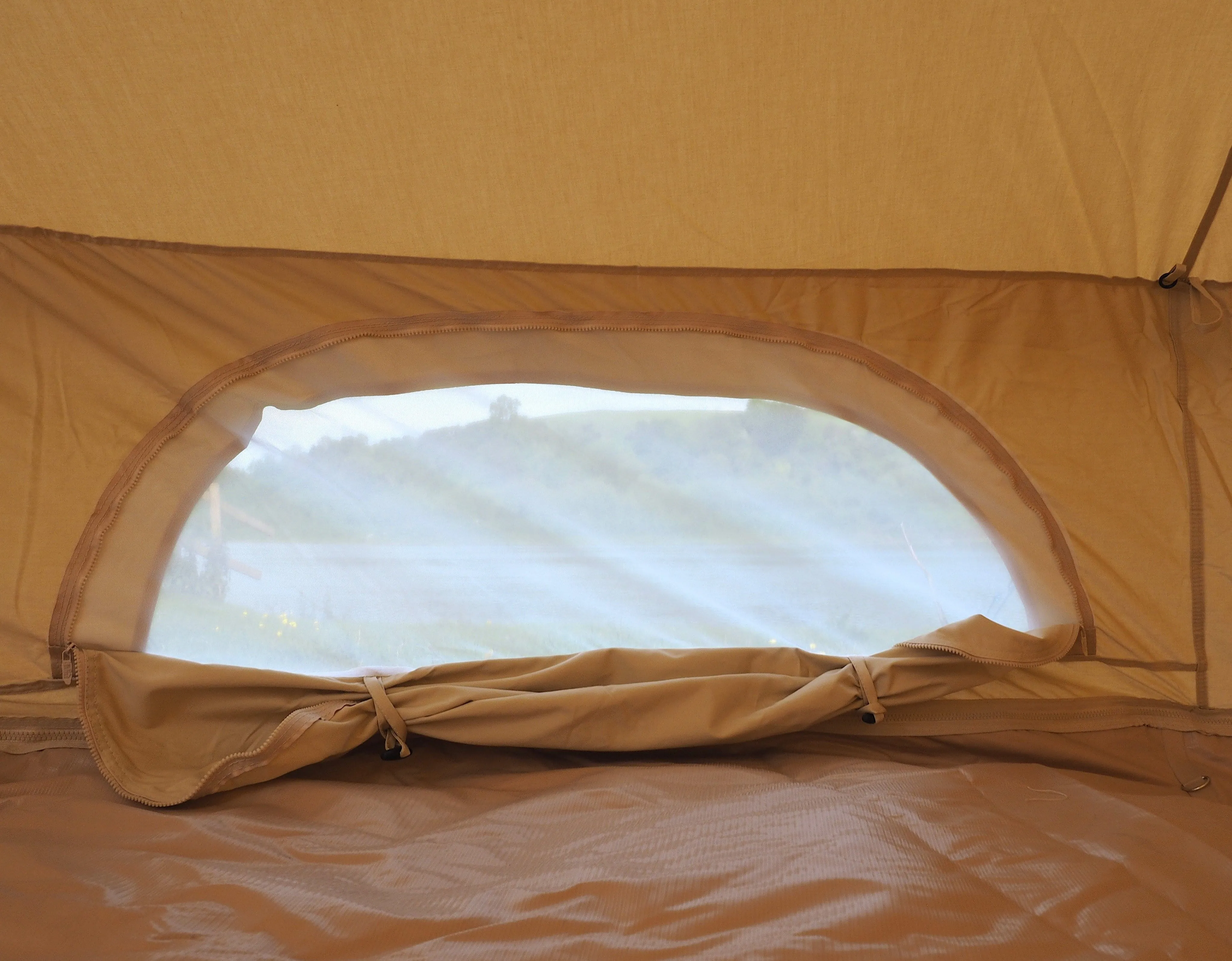 6m Bell Tent 285gsm 100% Natural Canvas | Twin Door