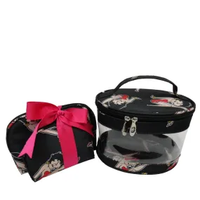 Betty Boop Polyester Cosmetic Set, Betty Kick 3 piece set.