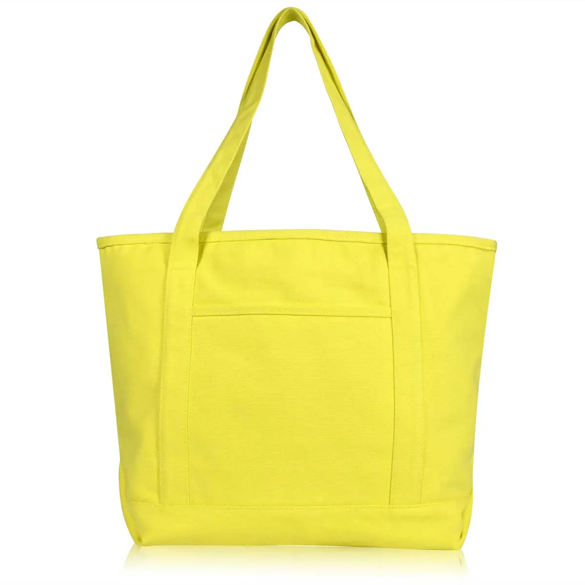 Dalix  20" Solid Color Soft Canvas Tote Bag