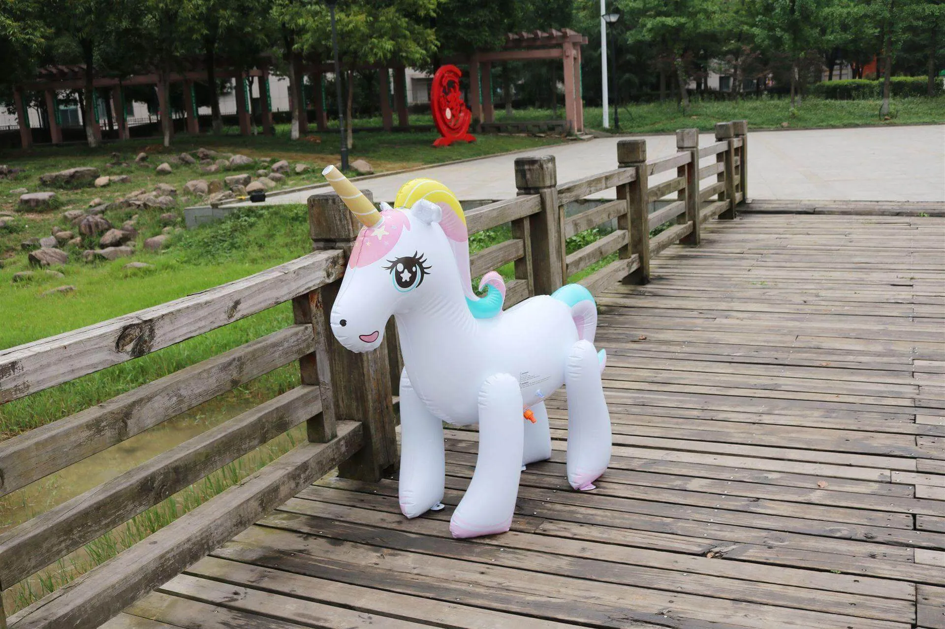 Gigantic Inflatable Unicorn Water Spray Summer Toy