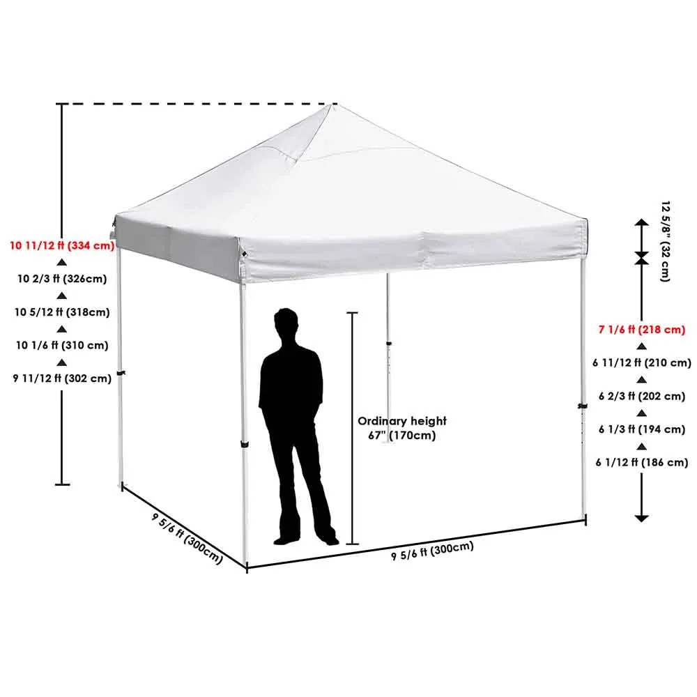 InstaHibit 10'x10' Pop Up Canopy Waterproof Instant Canopy CPAI-84