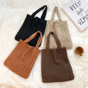 Japanese Temperament Retro Fashion Hand Knitted Bag