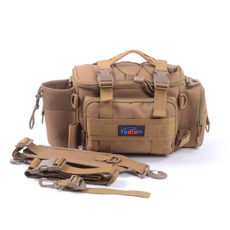 Multifunctional Fishing Bag Large Capacity Storage Fishing Tackle Lure Box Shoulder Bag Canvas Waist Bags Outdoor Sports Handbag