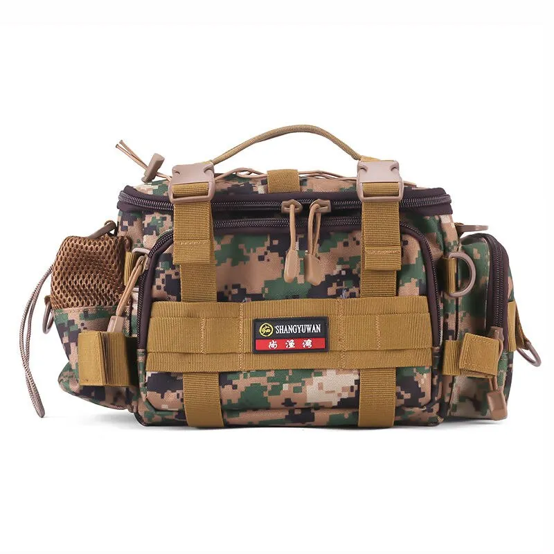 Multifunctional Fishing Bag Large Capacity Storage Fishing Tackle Lure Box Shoulder Bag Canvas Waist Bags Outdoor Sports Handbag