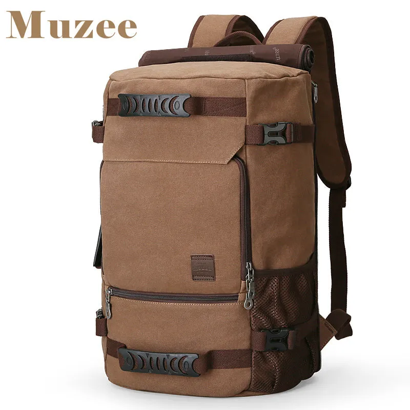 MUZEE New Backpack Men Canvas Backpack Large Capacity Bag for Travel Backpack 15.6inch Laptop Backpack