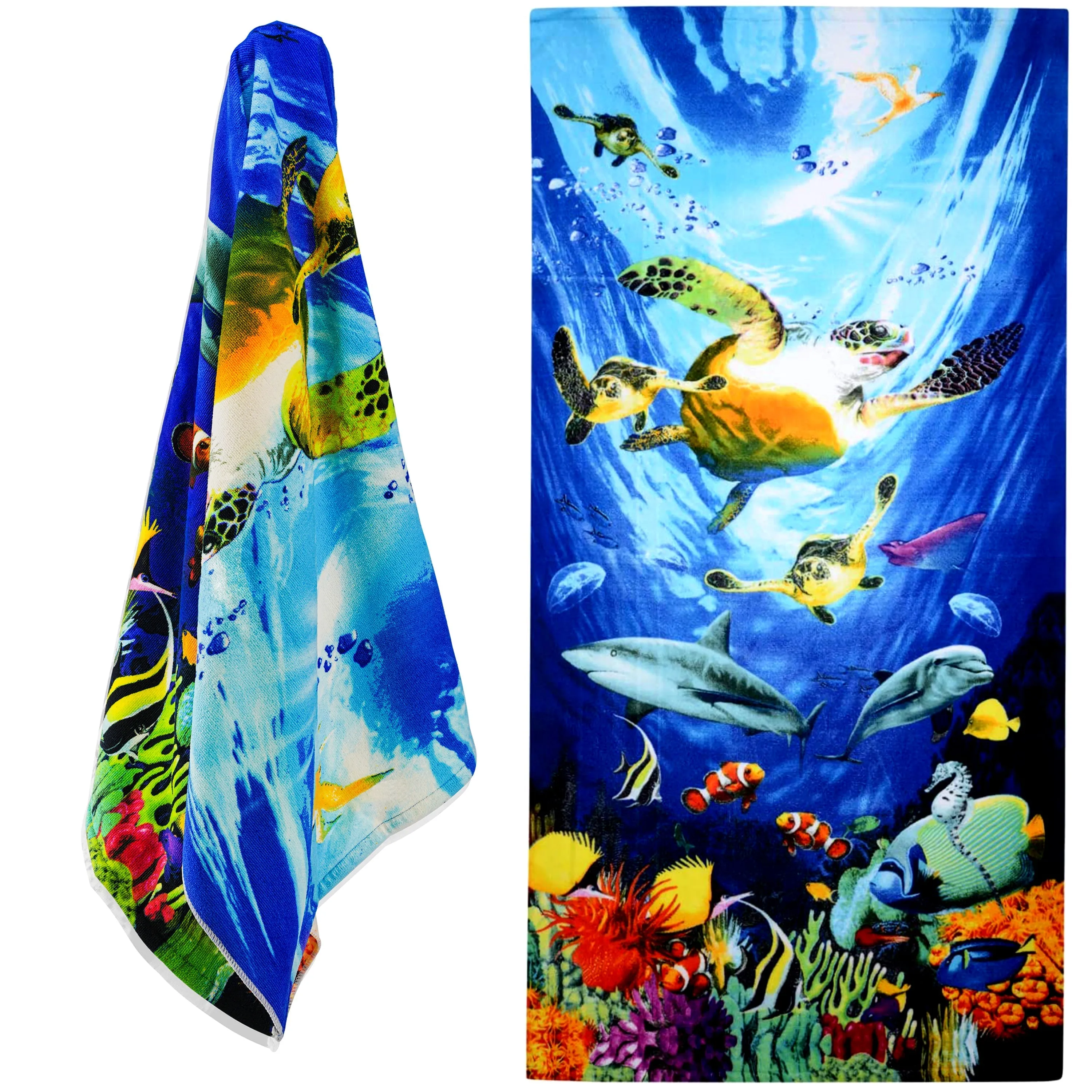 Ocean Turtles Design Large Towel